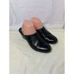 Clarks Bendables Women's A91065 CoralSea Black Open Back Loafers Size 9.5M